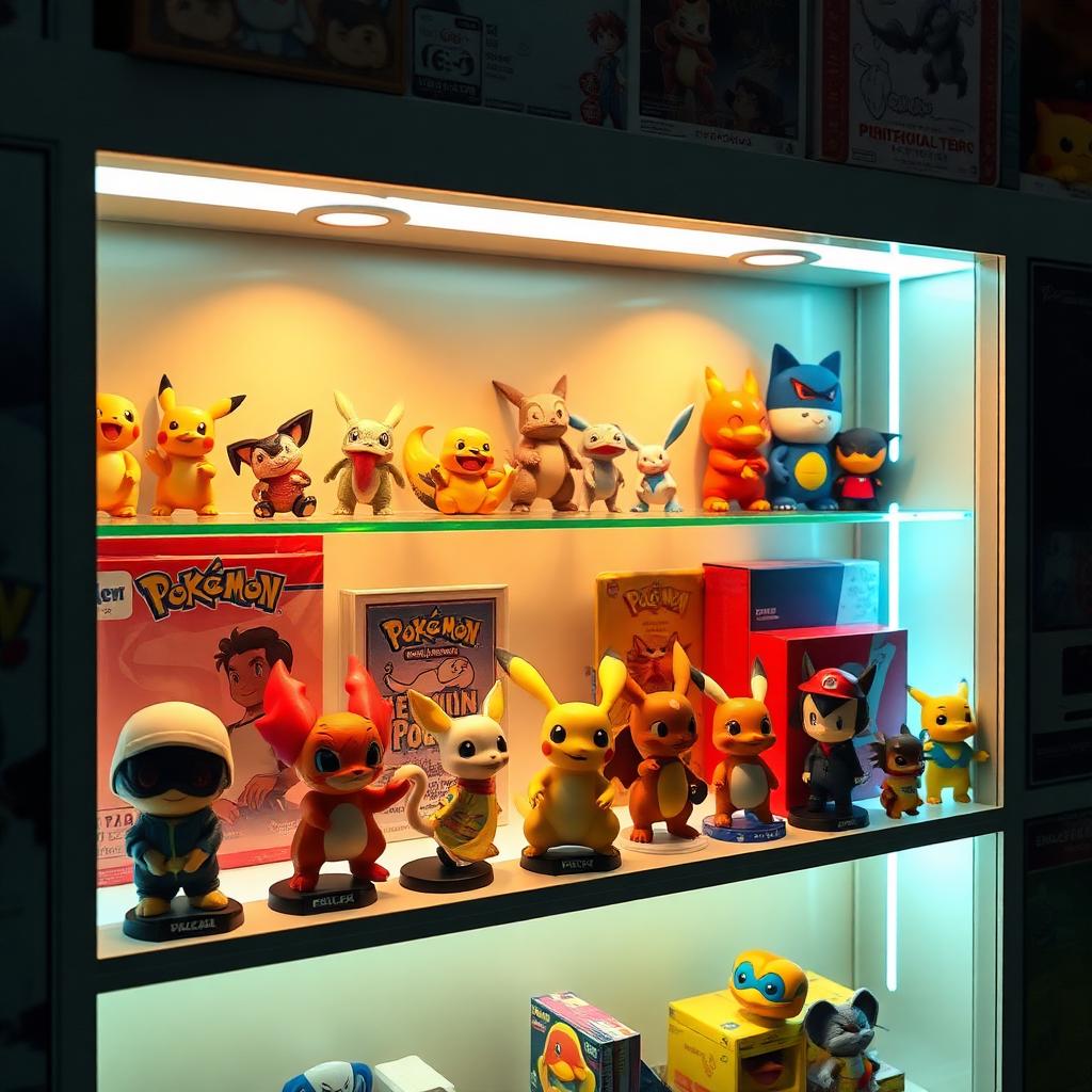 Vitrina de figuras Pokémon coleccionables