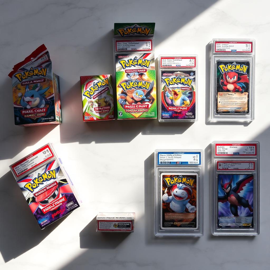 Sobres y cartas Pokémon graduadas PSA